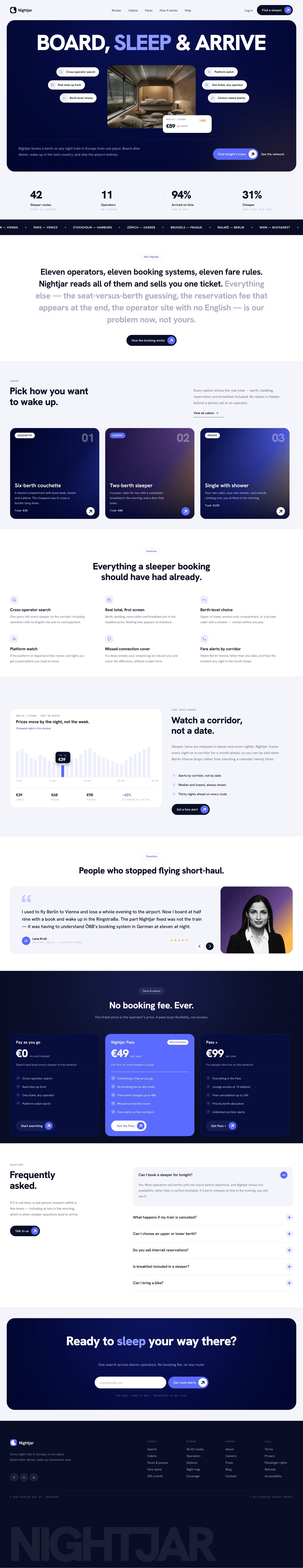 Landing page, full scroll